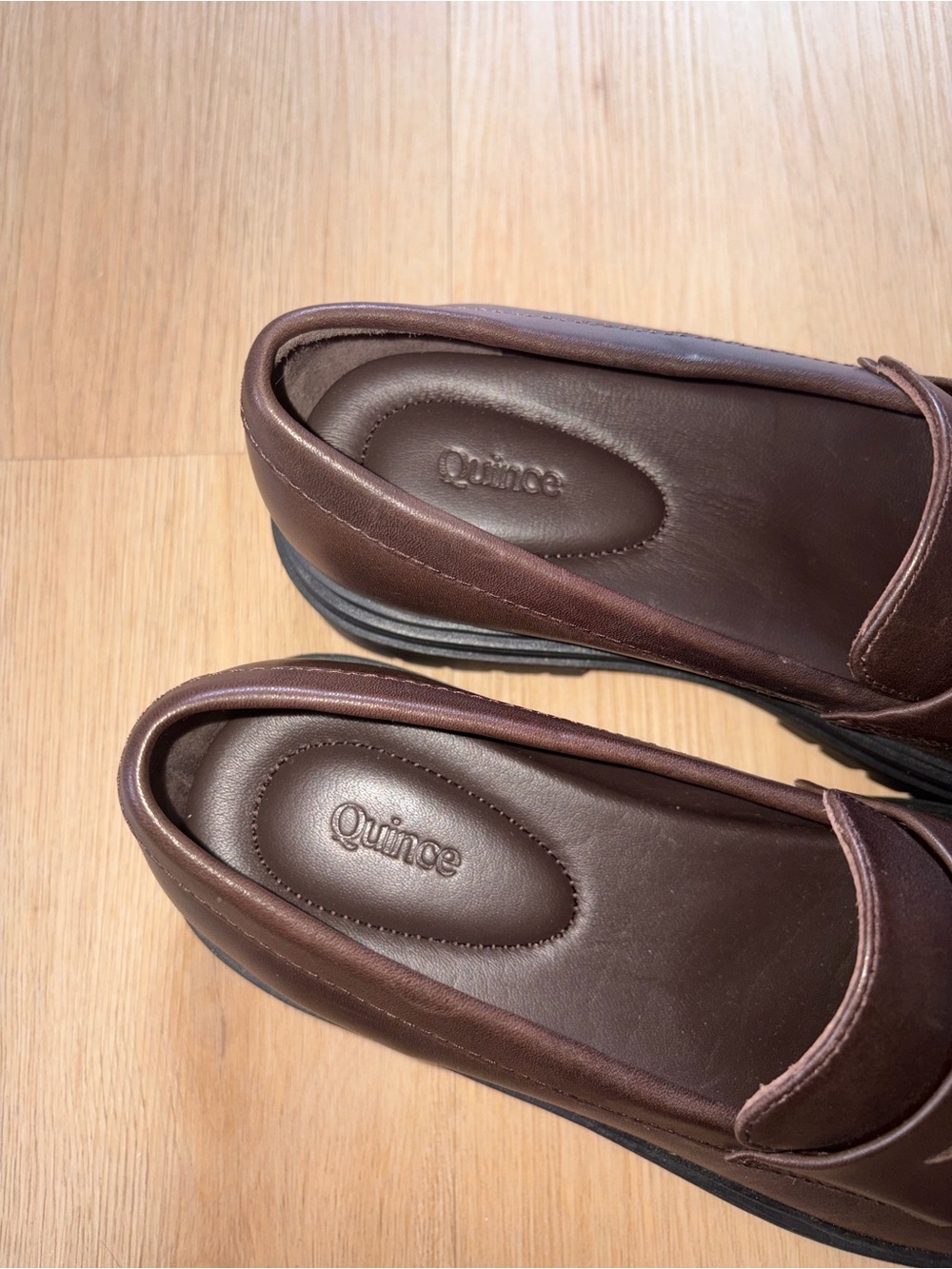 Quince Italian Leather Lug Sole Loafers in Coffee Bean Color - Picture 3 of 10